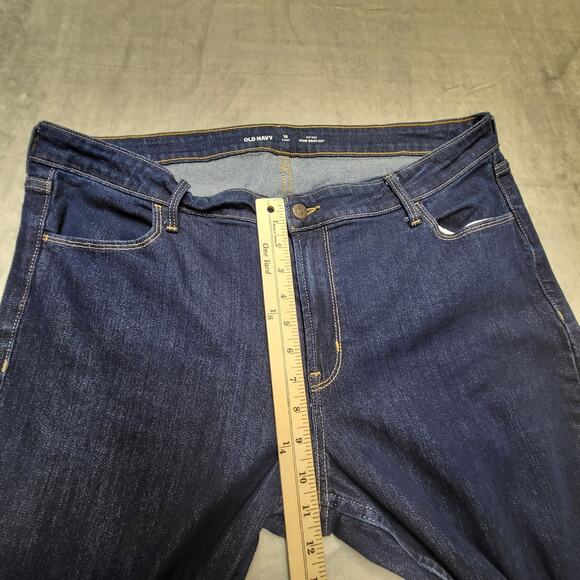 Old Navy Jeans Womens 18 Blue Wow Boot Cut Distressed Denim Stretch - Picture 7 of 10